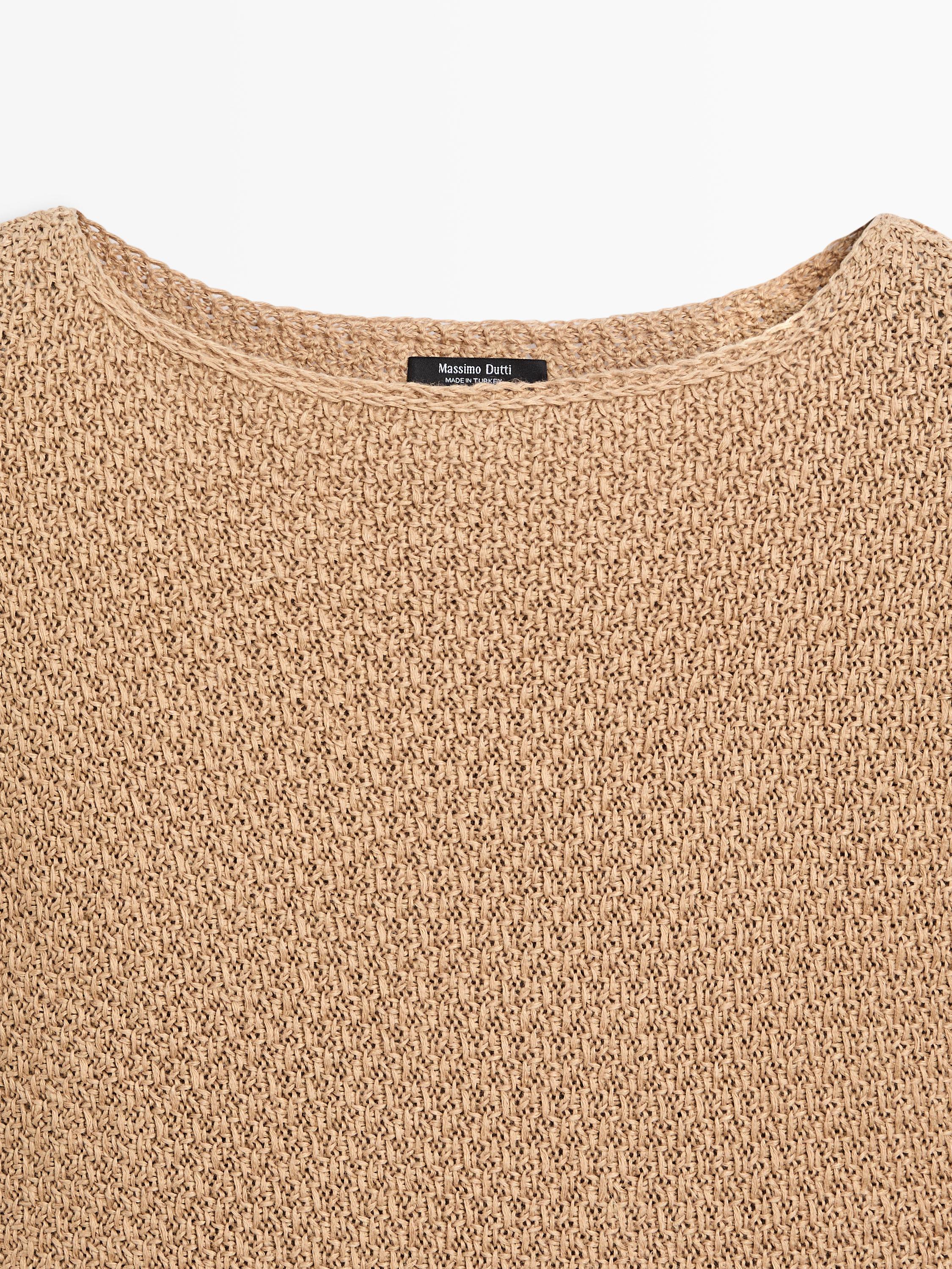 Frayed 100% linen top